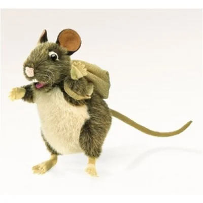 Marionnette à main Rat avec sac à dos