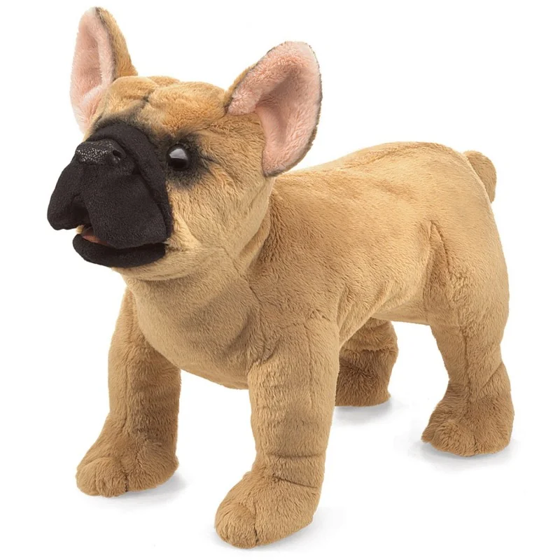 Marioneta de mano de bulldog francés