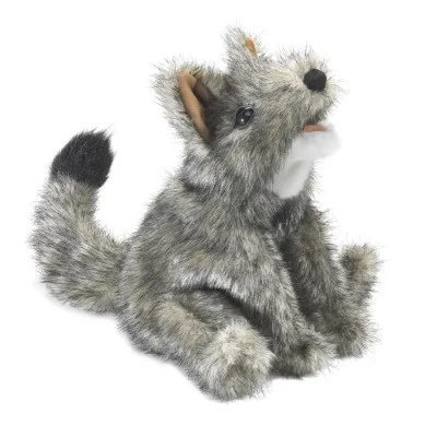 "Little Coyote" plush puppet by Folkmanis