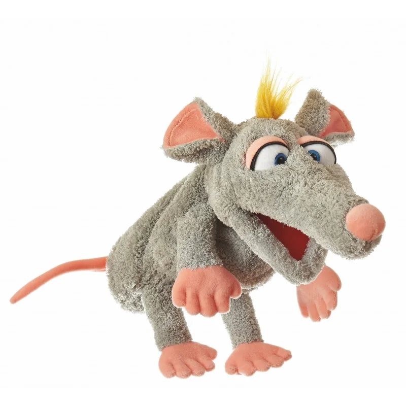 Peluche marionnette Schnurzpiepe le rat signée Living Puppets
