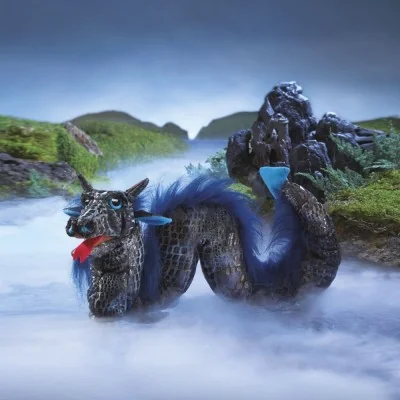 Hand puppet: Sea Serpent in a River