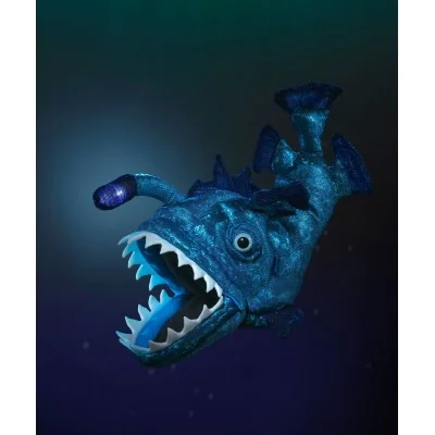 Marioneta de peluche de pez linterna de la marca Folkmanis con luz LED