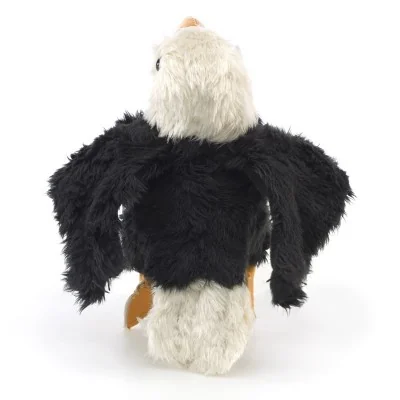 Folkmanis white-headed eagle finger puppet, rear view