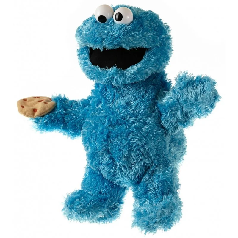 Handpop Macaron (Cookie Monster) uit Sesamstraat