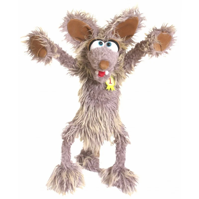 Boneco de pelúcia Jörg Schlawenski, o coiote, da marca Living Puppets