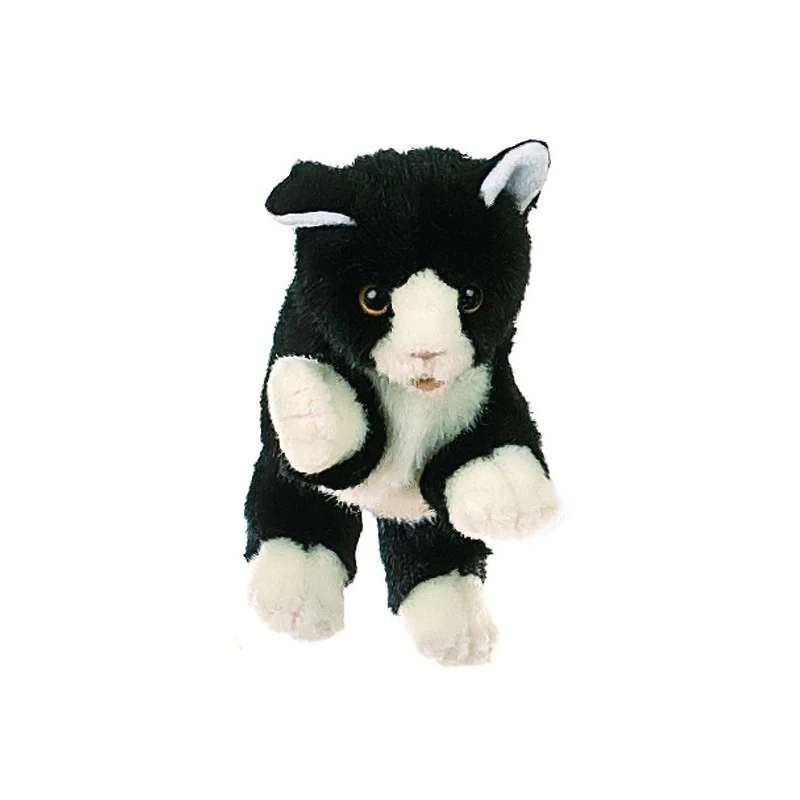Marionnette à main petit chat noir et blanc signée Living Puppets