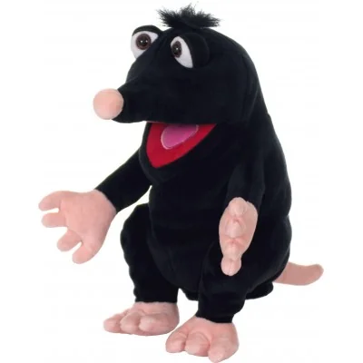 "Schwups the Mole" hand puppet by Living Puppets, side view