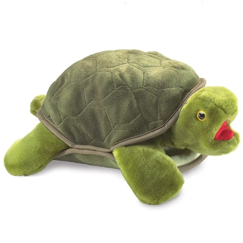 Marioneta de mano con forma de tortuga de la marca Folkmanis
