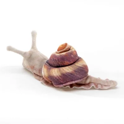 Marioneta de dedo con forma de caracol de la marca Folkmanis, vista desde atrás