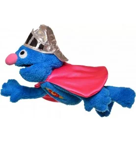 Peluche marionnette petit Super Grover signée Living Puppets