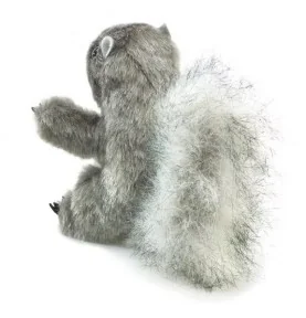 Fingerpuppe „Mini-Eichhörnchen“ in Grau von Folkmanis, Rückansicht