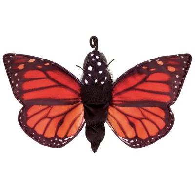 Marioneta de mão «Metamorfose da borboleta monarca com as asas abertas»