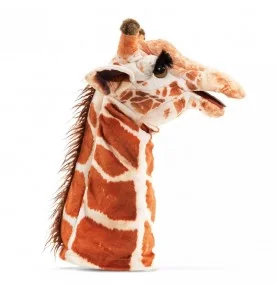 Folkmanis giraffe puppet, side view