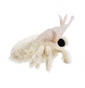 Marioneta de borboleta e poodle da Venezuela, da marca Folkmanis, vista de perfil Marioneta de borboleta e poodle da Venezuela, da marca Folkmanis, vista de perfil