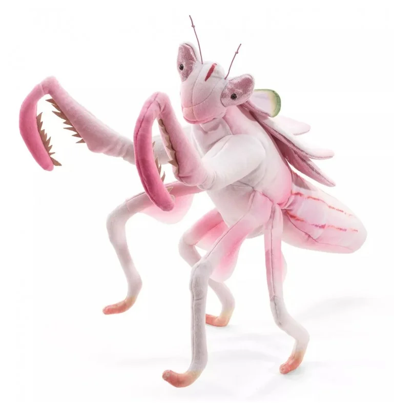 Marioneta de louva-a-deus em forma de orquídea, da marca Folkmanis Marioneta de louva-a-deus em forma de orquídea, da marca Folkmanis