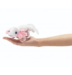 Marionetta da dito a forma di axolotl firmata Folkmanis Marionetta da dito a forma di axolotl firmata Folkmanis