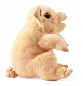 Folkmanis piglet puppet, side view