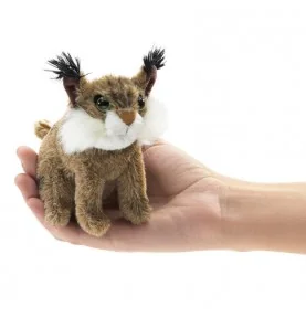 Marionnette mini lynx signée Folkmanis