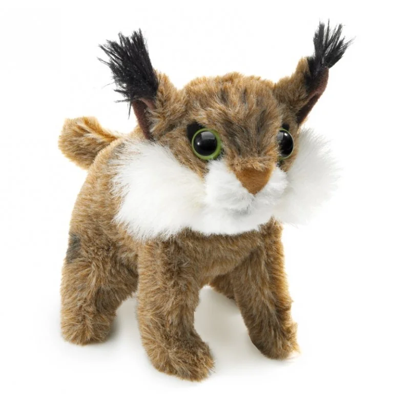 Marionnette mini lynx signée Folkmanis