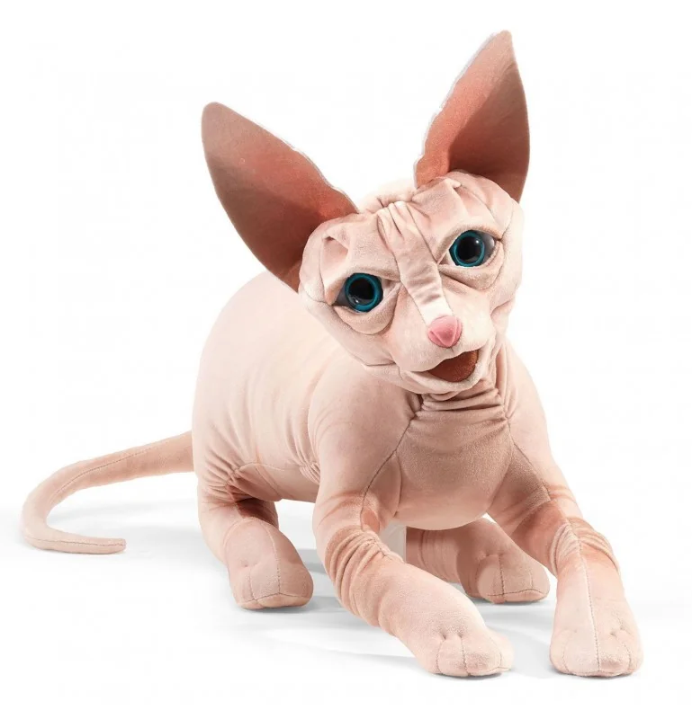 Marionnette chat sphynx signée Folkmanis Marionnette chat sphynx signée Folkmanis